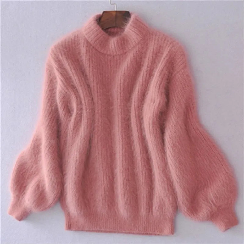 Vintage Loose Knit Solid Women's Sweater