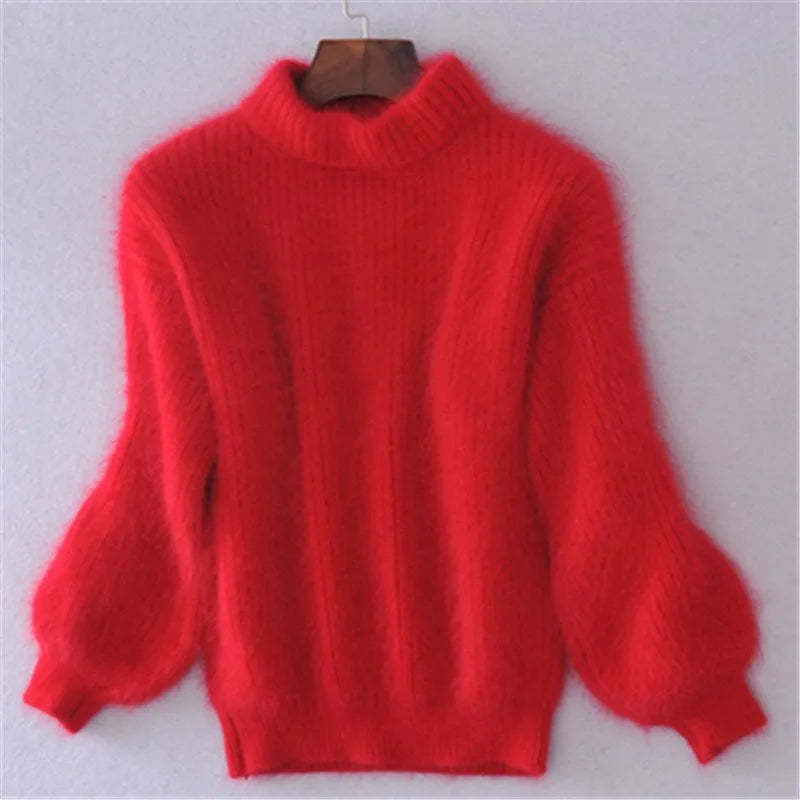 Vintage Loose Knit Solid Women's Sweater