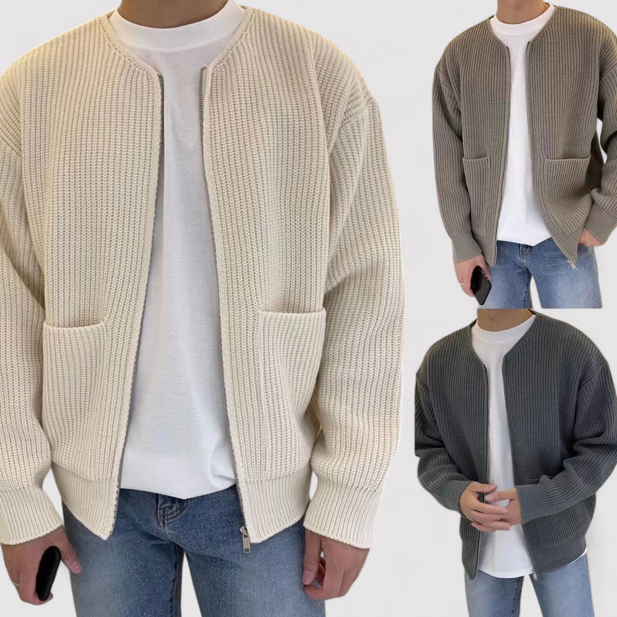 Knitted Men's Cardigan