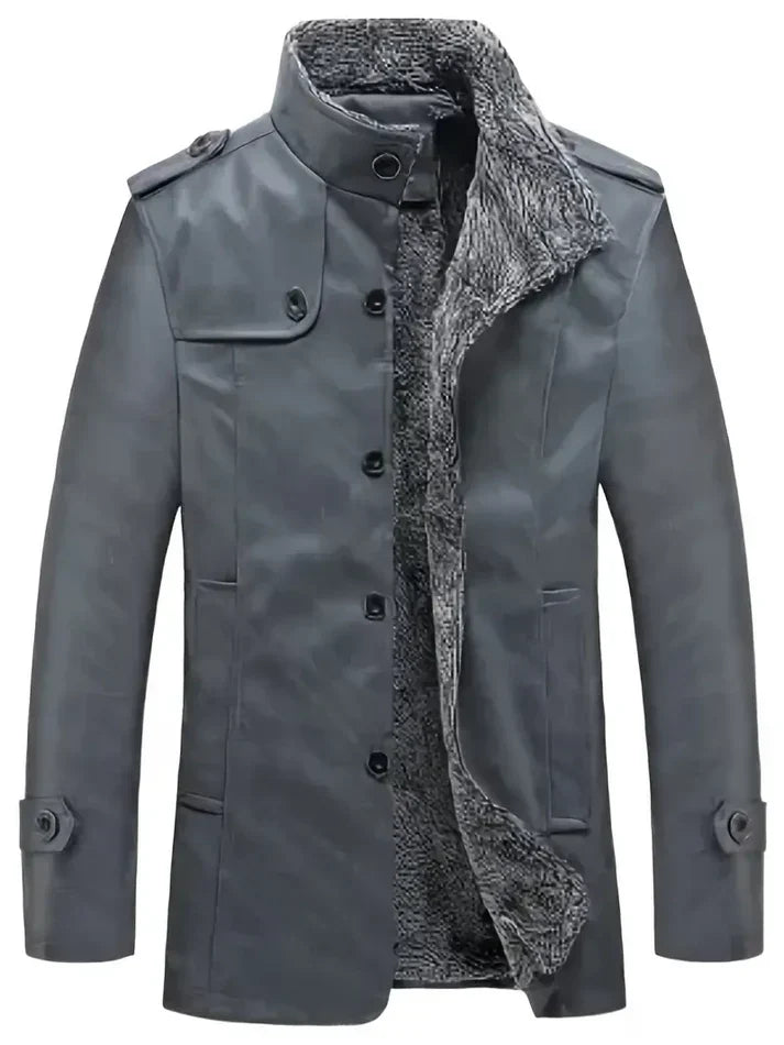 Men's Fleece-Lined Leather Jacket