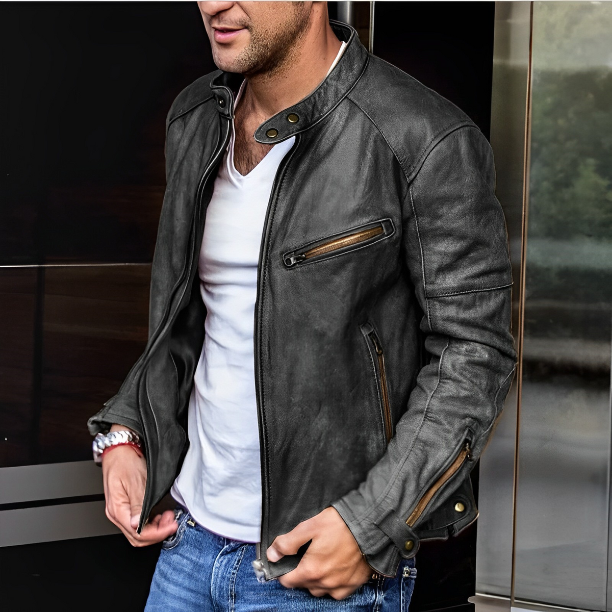 Men's Leather All-Season Jacket