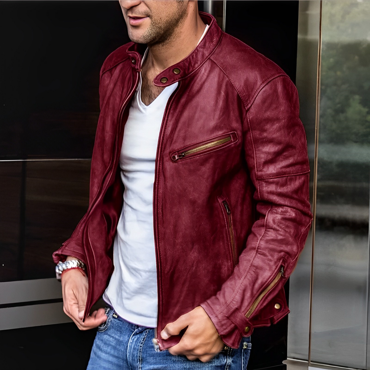 Men's Leather All-Season Jacket