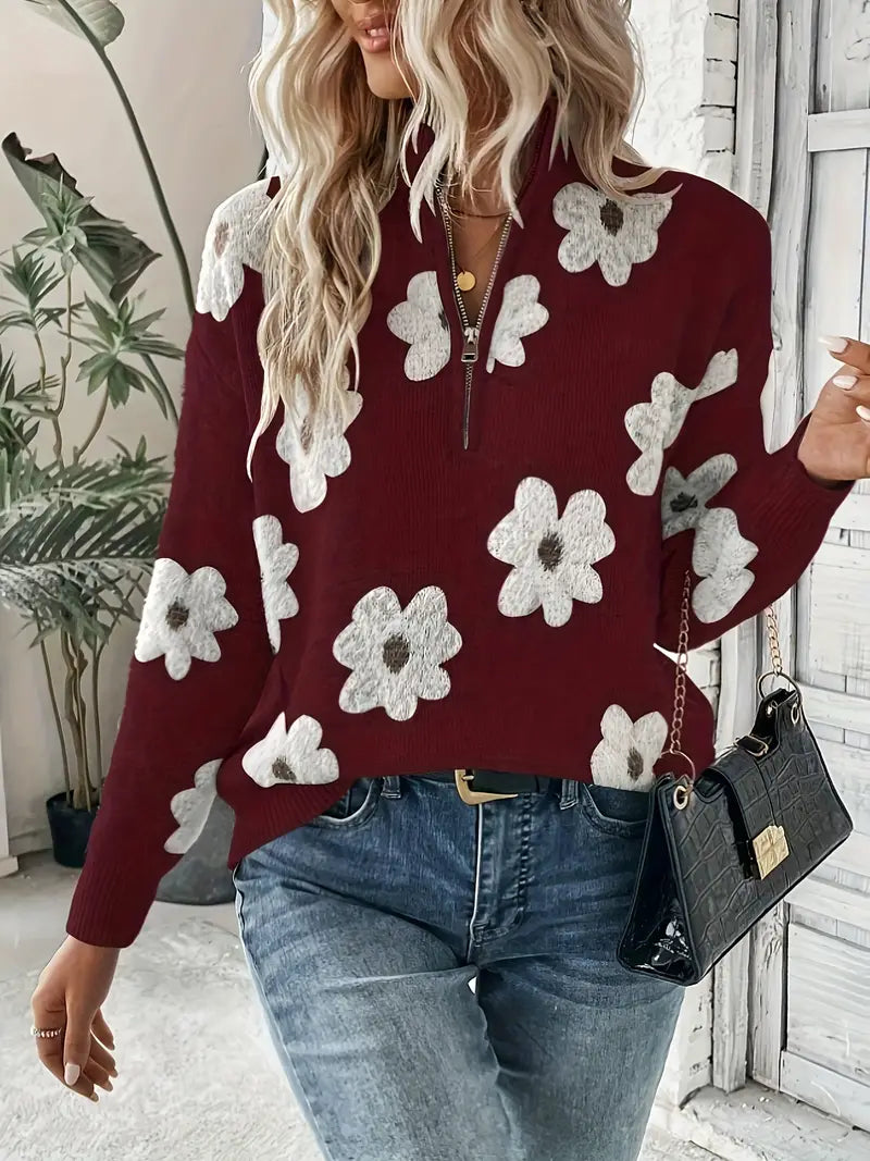 Women's Casual Zip-Up Sweater