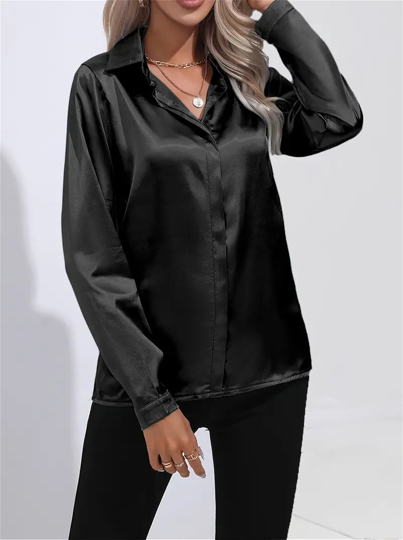 Spring Casual Long-Sleeved Women's Shirt