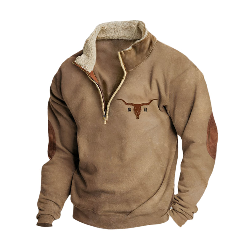 Comfortable Zip-Front Men’s Sweater