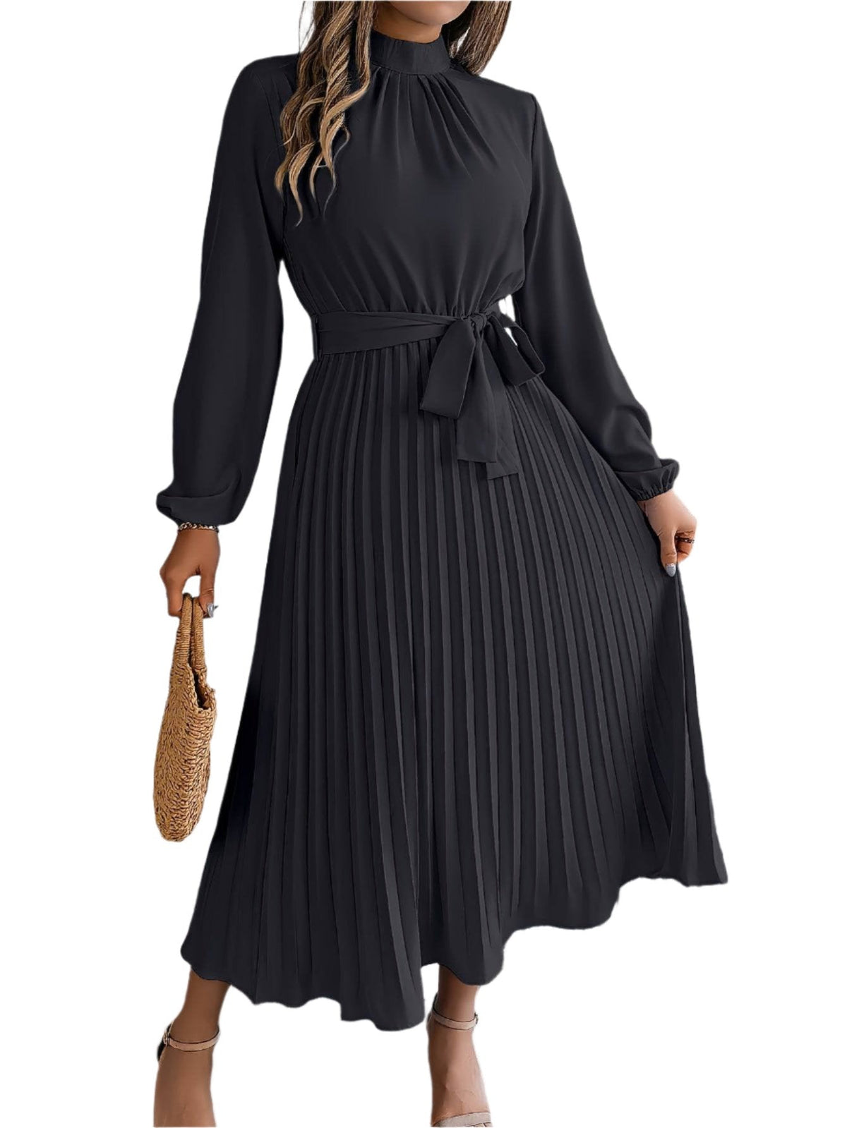 Stylish long-sleeved maxi dress for women