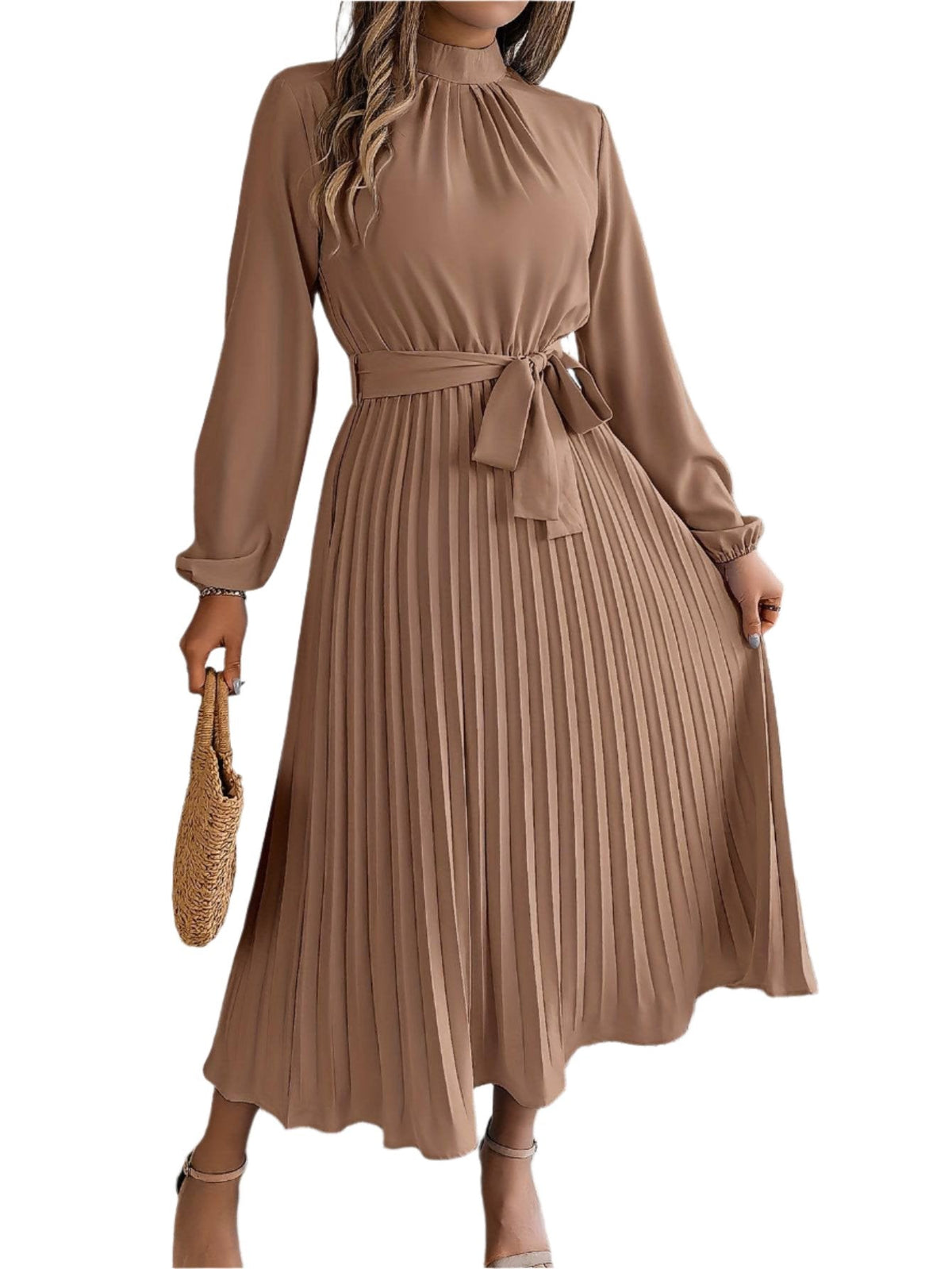 Stylish long-sleeved maxi dress for women