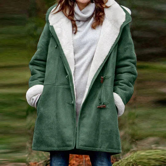 Women's Casual Fleece Hooded Coat