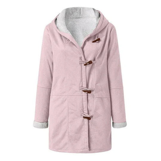 Women's Casual Fleece Hooded Coat