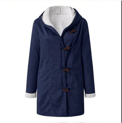 Women's Casual Fleece Hooded Coat