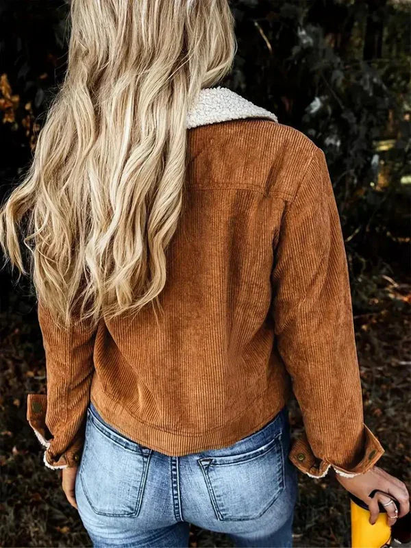 Women's Fleece-Lined Corduroy Jacket