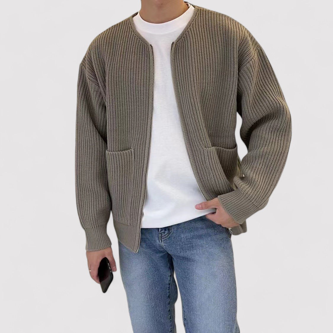 Knitted Men's Cardigan