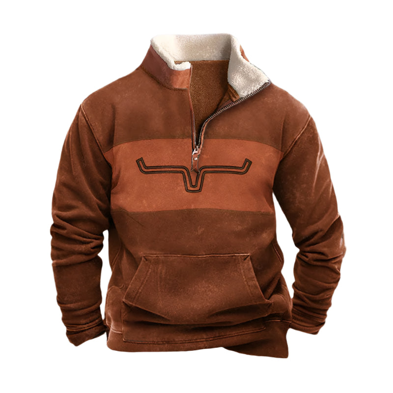 Comfortable Zip-Front Men’s Sweater