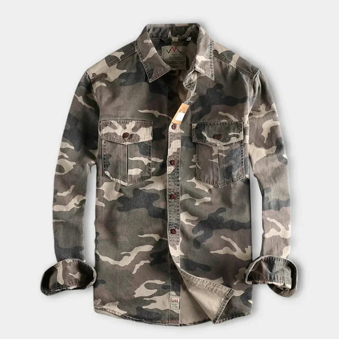 Men's Summer Camouflage Shirt Military Style