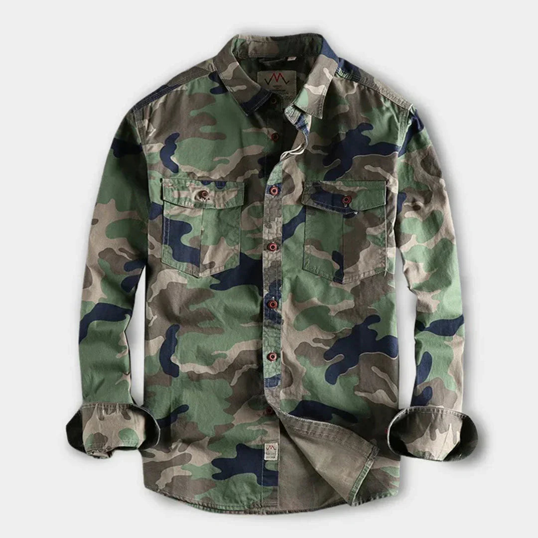 Men's Summer Camouflage Shirt Military Style