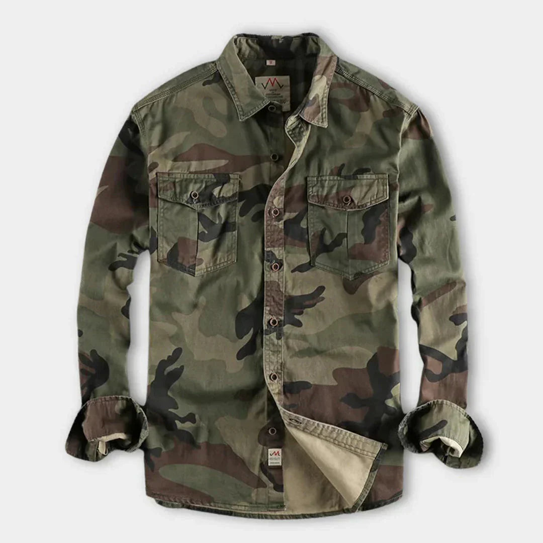 Men's Summer Camouflage Shirt Military Style