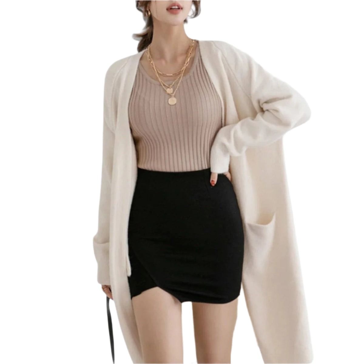 Women's Knitted  Cashmere Cardigan