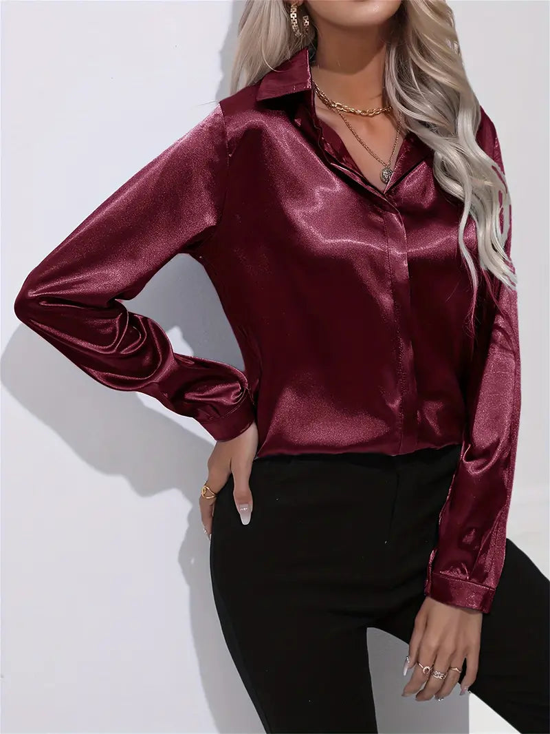 Spring Casual Long-Sleeved Women's Shirt