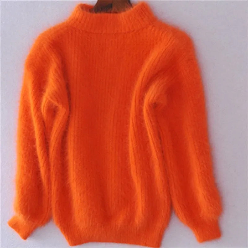 Vintage Loose Knit Solid Women's Sweater