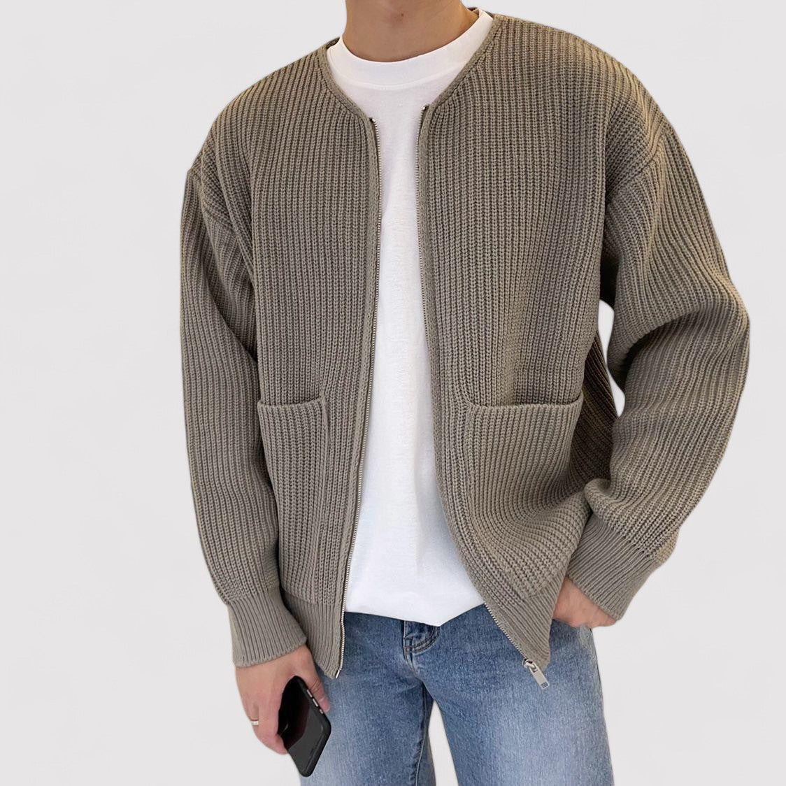 Knitted Men's Cardigan