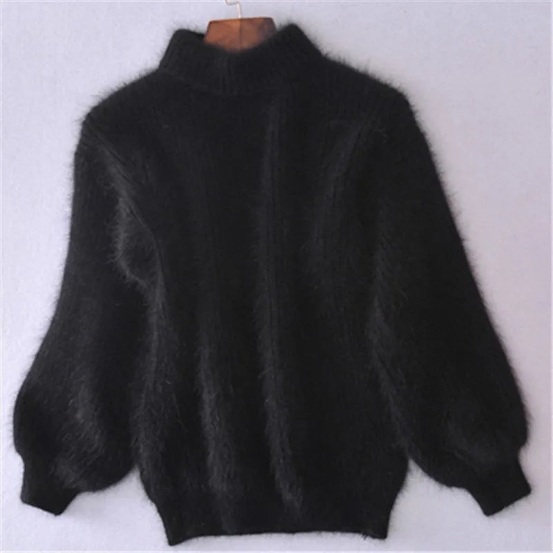 Vintage Loose Knit Solid Women's Sweater