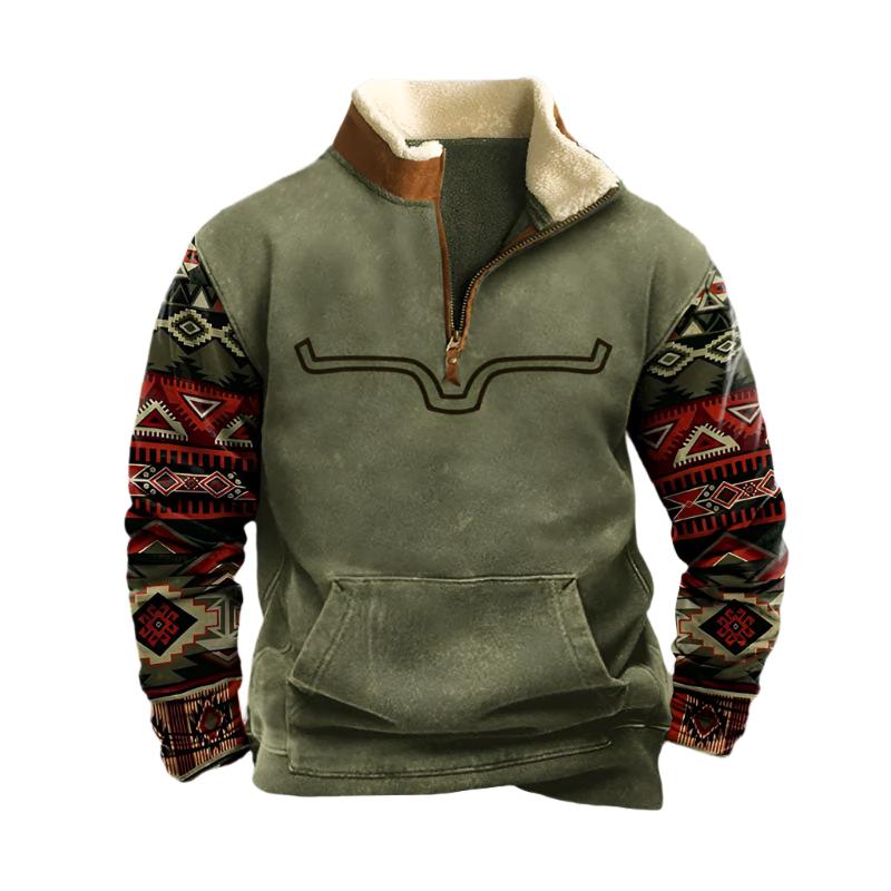 Comfortable Zip-Front Men’s Sweater