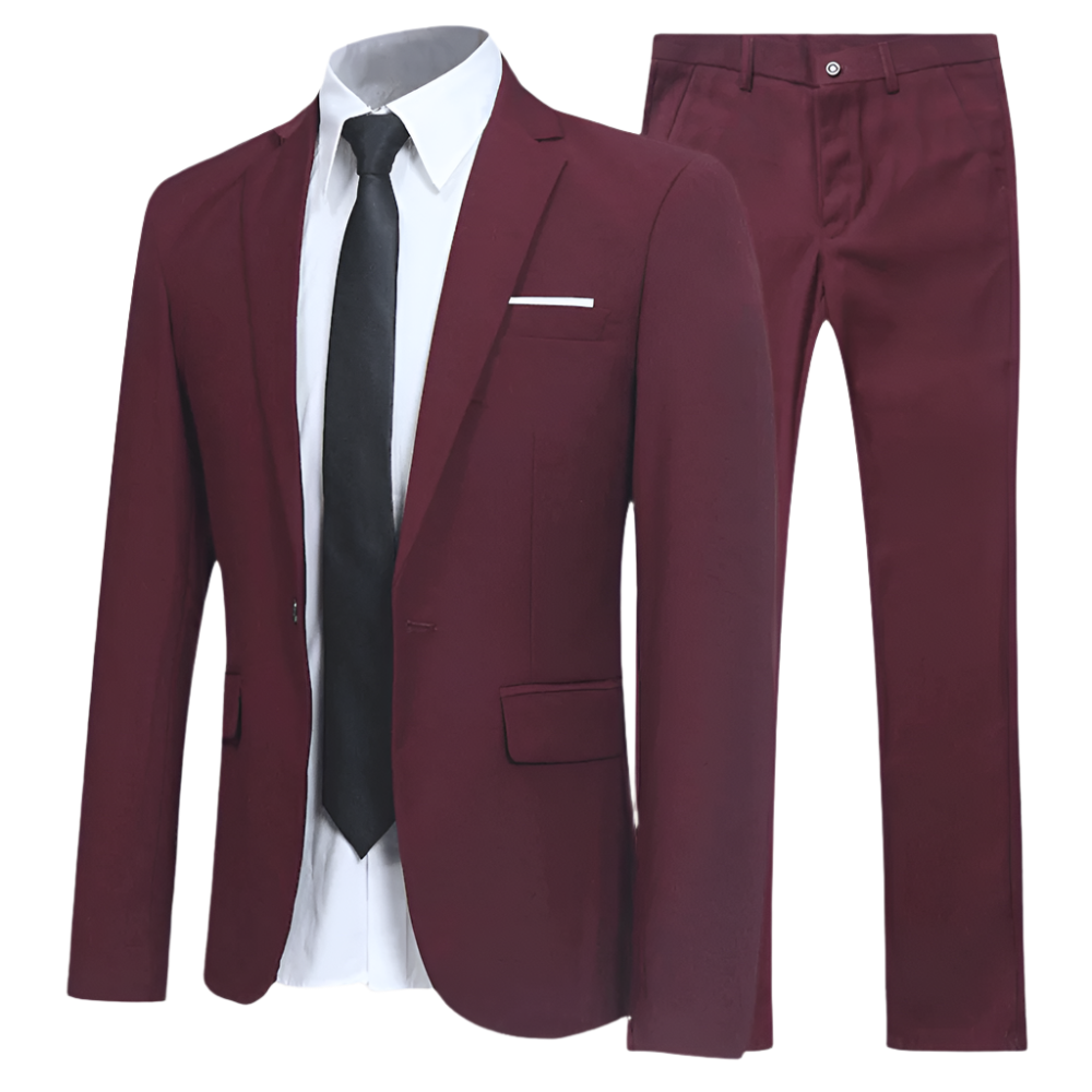 Men's Tailored Two Piece Suit Set