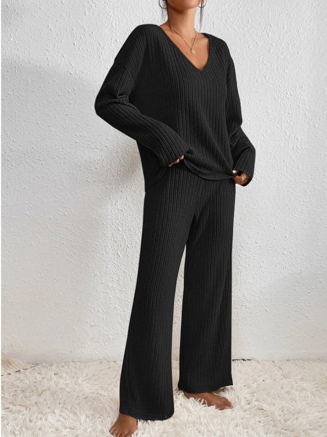 Women's Comfort Wear Ribbed Knit Lounge Set